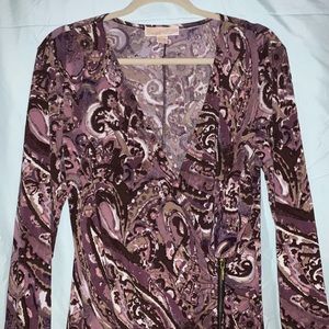 Michael Kors surplice long sleeve dress - EUC
